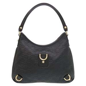 GUCCI Black Leather Shoulder Bag